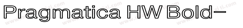Pragmatica HW Bold字体转换